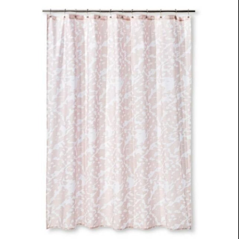 Sabrina Soto Playa Neutral Pink Detail Shower Curtain